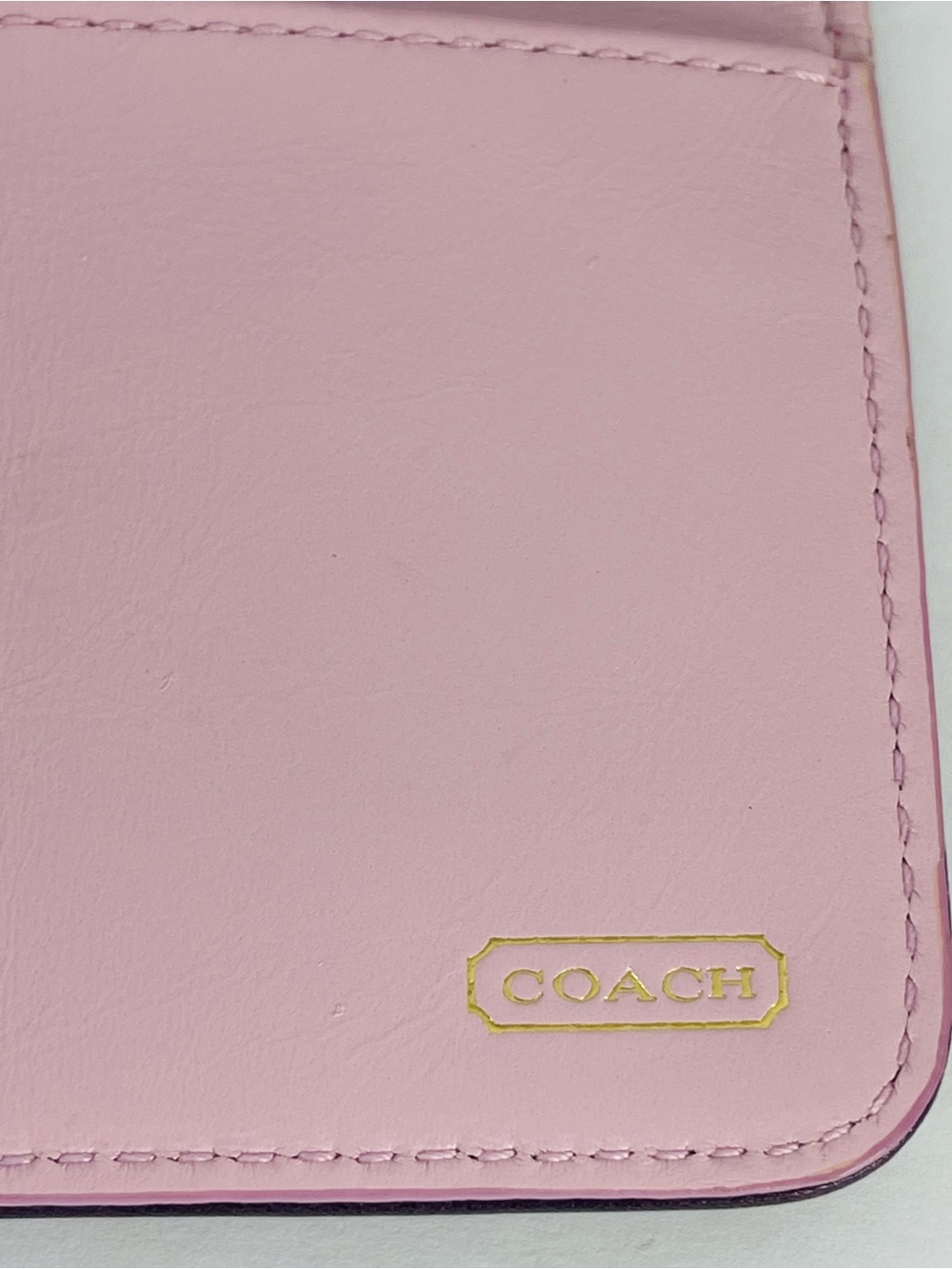Coach Purple Signature Continental Wallet with Burgundy Trim and Gold Logo - Picture 12 of 13